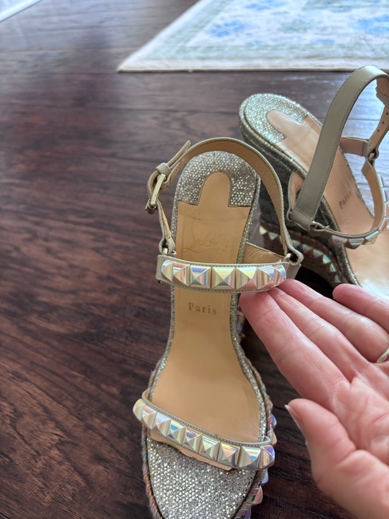 Christian Louboutin Iridescent Studded Platform Sandals main image 2